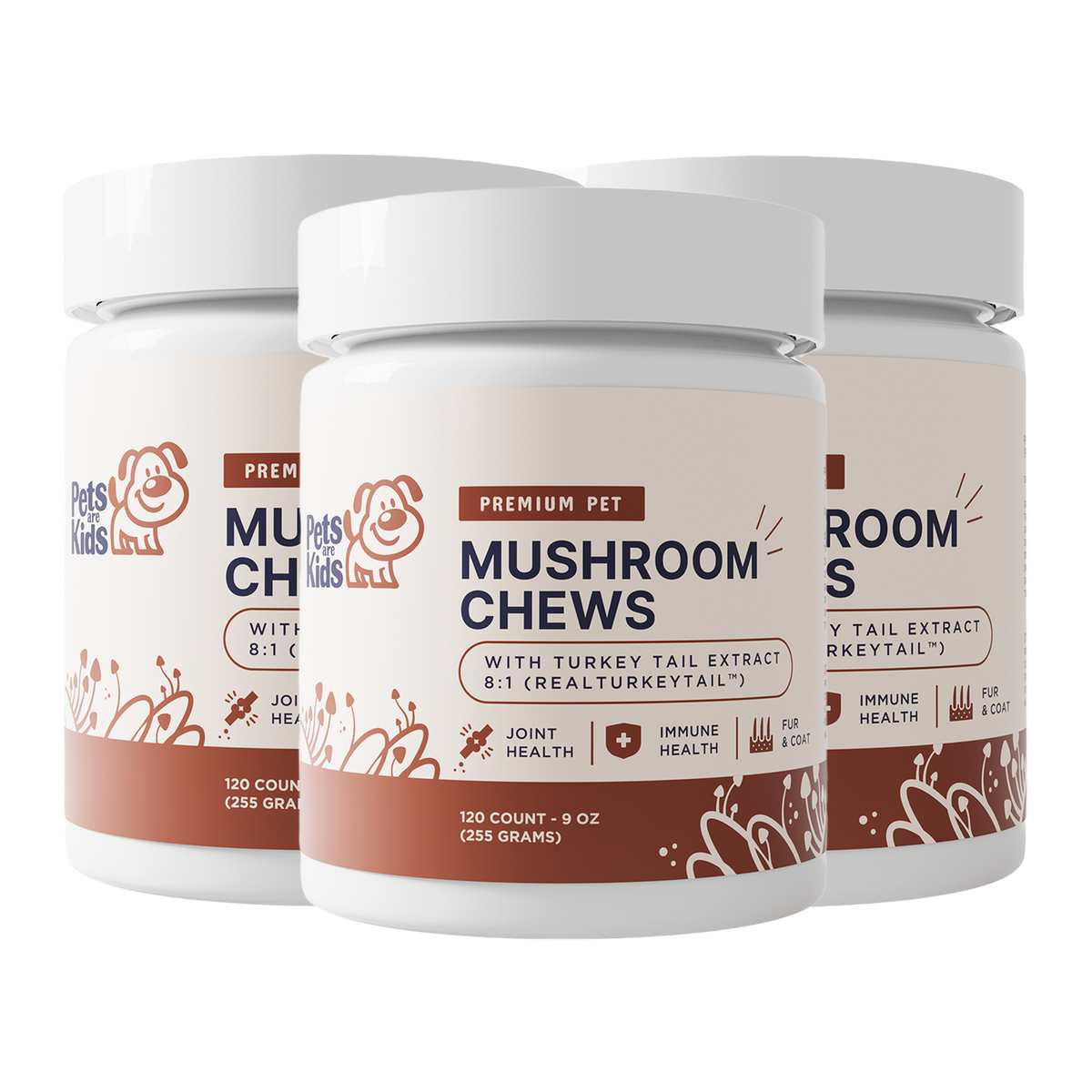 3-pack Dog Mushroom Chews